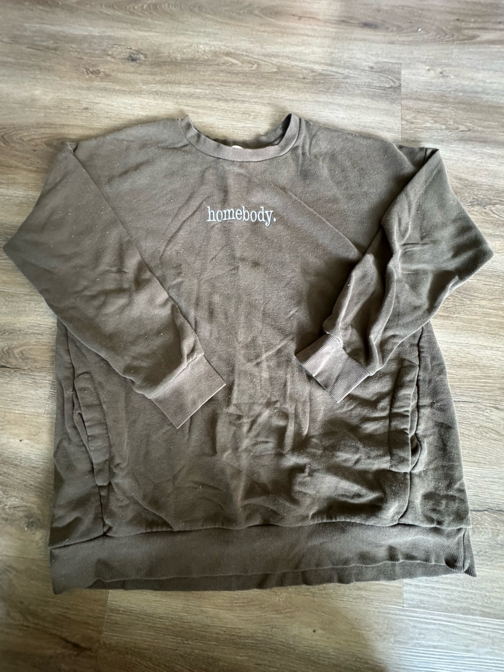 Women’s XL Brown Crewneck Homebody Sweatshirt